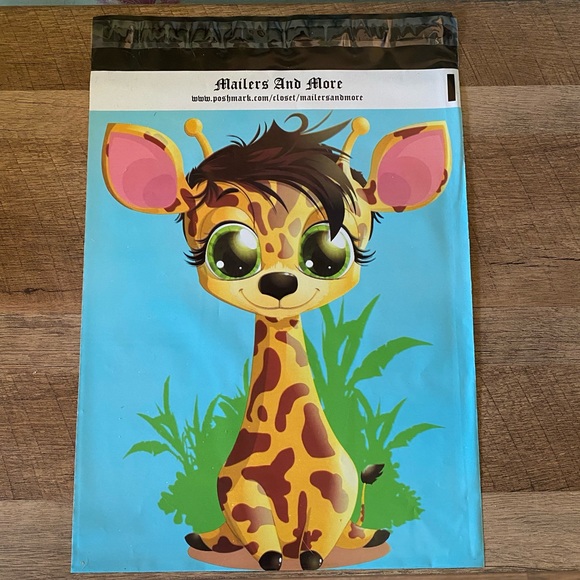 50 10x13 Poly Mailers Baby Giraffe PRICE IS FIRM - Picture 5 of 5